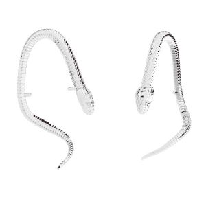 Schlange anhänger - fassung für steine, sterling silber 925, OWS-00155 12x27,4 mm