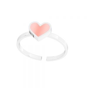 Herz ring, farbiges harz*silber 925*U-RING ODL-01117 6,5x20 mm ver.3