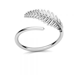 Blätter ring *silber 925*U-RING ODL-01287 6,5x17 mm
