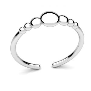 Herz ring, silber 925, U-RING ODL-01266 4,5x19,5 mm