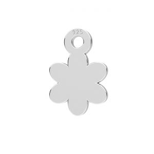 Blume mini anhänger, silber 925, LKM-3269 - 0,50 5,9x8,8 mm