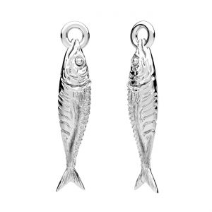 Fisch anhänger*sterling silber 925*ODL-01402 4,2x22,8 mm