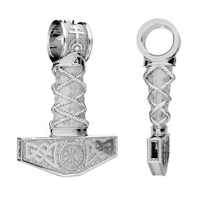 Thors Hammer Mjolnir anhänger*silber 925*OWS-00607 20,9x31 mm