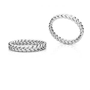 Flechten ring, silber 925, RING ODL-01366 2,9x20,8 mm R-17