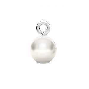 Anhänger mit weißer GAVBARI PEARL 6 mm, silver 925, EL 51 6x10,5 mm