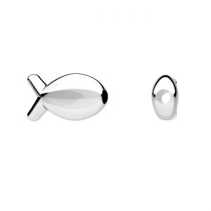 Perlen fisch anhänger*silber 925*BDS ODL-01523 5,8x10,1 mm