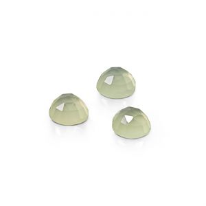 Facettierte Runde Rosette - Mintgrüner Achat 4 MM