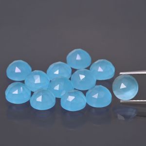 Rosette - blauer Achat 6 MM