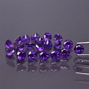 Runder Stein, Kegel - Amethyst 3 MM
