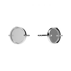 Steckerohrring - Kleeblatt, Basis zum Einkleben von Kristallen*sterling silber AG 925*KLS OWS-01029 7,3x7,3 mm