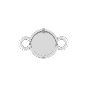 Anhängerverbinder - Roboter-Teufel, weißes Harz*silber AG 925*CON-2 OWS-01030 7,3x11,1 mm