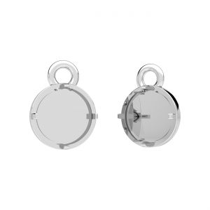 Anhänger - große Fassung für Harz*silber AG 925*CON-1 OWS-01031 7,3x9,1 mm