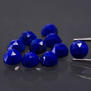 Runder Stein, Rosenschliff - Lapislazuli 6 MM