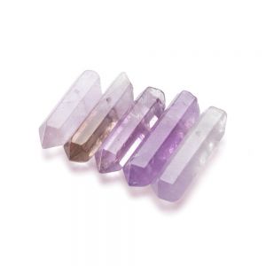 Anhänger Eiszapfen mit Loch - Amethyst-Jade 30 MM