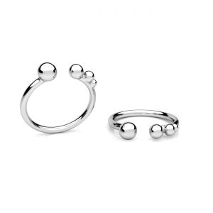 Universeller Ring - Katze mit Garn*silber AG 925*U-RING OWS-01175 5x23,7 mm