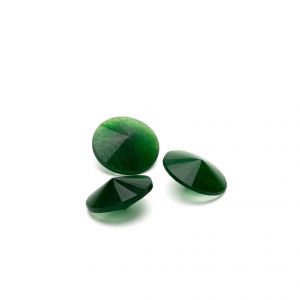 Runder Stein, rivoli - Dunkelgrüner Jade 12 MM