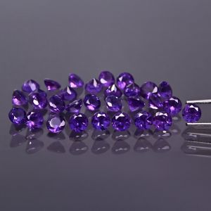 Runder Stein, Kegelschliff - Amethyst 2 MM