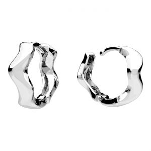 Englischer Bügel - runder Ohrring mit Strahlen*silber AG 925*BZO OWS-01123 12,8x14 mm