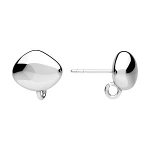 Steckerohrring - unregelmäßige Form*sterling silber AG 925*KLS OWS-01184 10,2x10,7 mm