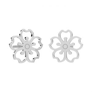 Ohrringe blume, sterling silber 925, KLS LKM-3454 - 05 10x10 mm