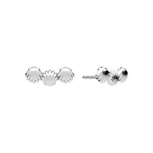 Hängender Stecker-Ohrring - Vergissmeinnicht-Blume*silber AG 925*KLS ODL-01611 4,5x11,5 mm