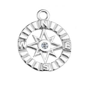 Klee anhanger mit GAVBARI kristalle*silber AG 925*CON 1 S-CHARM 522 12,5x15,1 mm ver.2