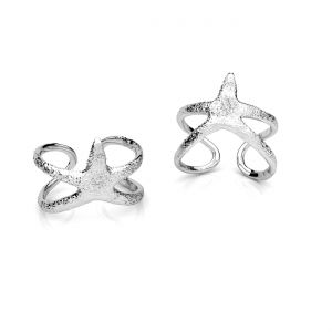 Universeller Ring - Muscheln*silber AG 925*U-RING OWS-01191 11x20 mm - R(11-15))