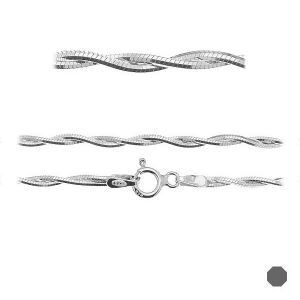 Schlangenkette*Sterlingsilber 925*PLE SN 025 DC8L 2S (45 cm)