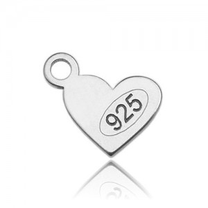 Pendant - assay plate with 925 hallmark*sterling silver AG 925*BC 2,0 - 0,4 mm