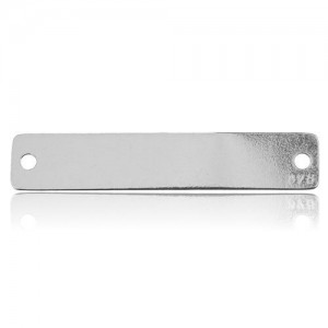 Connector pendant - rectangular engravable plate*sterling silver AG 925*BL 136 - 0,4 mm