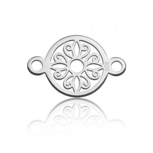 Openwork connector pendant - rosette*sterling silver AG 925*BL 431 - 0,4 mm