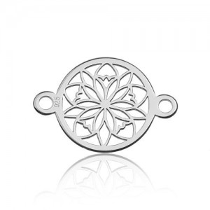 Openwork connector pendant - rosette*sterling silver AG 925*BL 438 - 0,4 mm
