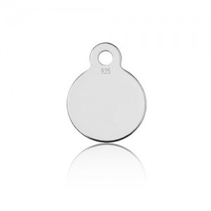 Pendant - small round plate for engraving*sterling silver AG 925*BL 5 - 0,4 mm