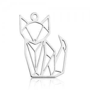 Openwork pendant - origami fox*sterling silver AG 925*BL 629 - 0,4 mm