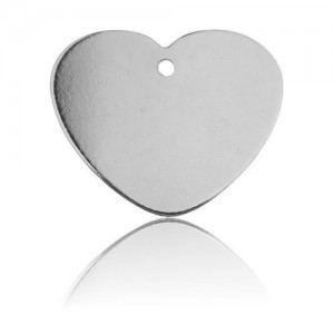 Pendant - heart for engraving*sterling silver AG 925*BL 9 - 0,4 mm
