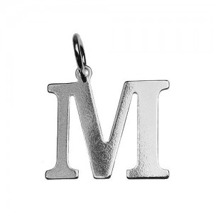 Pendant - letter M*sterling silver AG 925*BL M - 0,4 mm