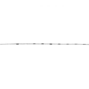 Meterkette - Ankier-Typ mit laenglichem Wuerfel*silber AG 925*A 030 D4L 1x3 mm