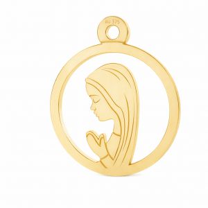Unser Dame Medaillon anh&auml;nger*gold AU 375*LKZ9K-30021 - 0,30 10,5x12,9 mm