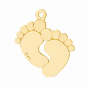 Babyf&uuml;&szlig;e anh&auml;nger*gold AU 375*LKZ9K-30019 - 0,30 16x19 mm