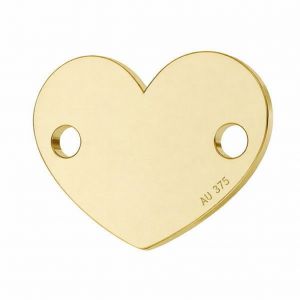 Herz tag anh&auml;nger*gold AU 375*LKZ9K-30018 - 0,30 10x12 mm