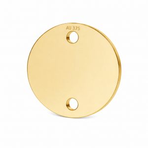 Runder tag anh&auml;nger*gold AU 375*LKZ9K-30014 - 0,30 10x10 mm