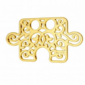 Goldener durchbrochener Verbinder - Puzzle*Gold AU 375*LKZ9K-30003 - 0,30 11x19 mm