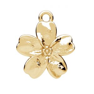 Anh&auml;nger Blume - Vergissmeinnicht*Messing*BRASS ODL-01361 13,3x15,4 mm